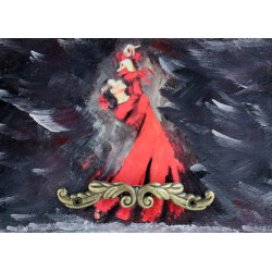 Artystyczna komoda z 4 szufladami – flamenco, zmysłowość i ornament