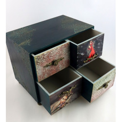 Artystyczna komoda z 4 szufladami – flamenco, zmysłowość i ornament