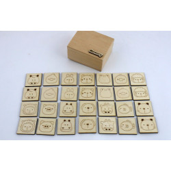 Drewniana gra memory dla dzieci – zwierzątka, 24 elementy zabawka