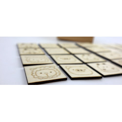 Drewniana gra memory dla dzieci – zwierzątka, 24 elementy zabawka