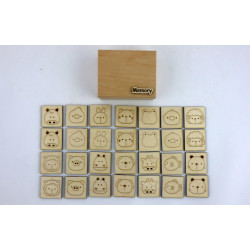 Drewniana gra memory dla dzieci – zwierzątka, 24 elementy zabawka