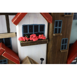 Ręcznie robiony wieszak na klucze – domek bawarski XXL, unikat