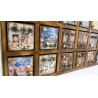 Drewniany kalendarz adwentowy z wiankiem 3D i LED – retro domek