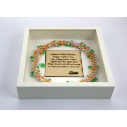 Ramka z kwiatami quilling podziękowanie dla Mamy Chrzestnej