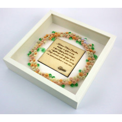 Ramka z kwiatami quilling podziękowanie dla Mamy Chrzestnej