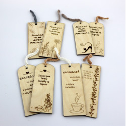 Drewniana zakładka do książki z grawerem rękodzieło personalizacja