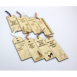 Drewniana zakładka do książki z grawerem rękodzieło personalizacja