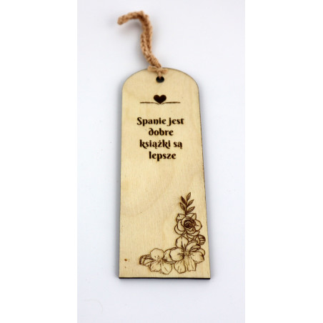 Drewniana zakładka do książki z grawerem rękodzieło personalizacja