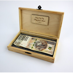 Drewniana szkatułka na pieniądze  alternatywa dla koperty różne okazje