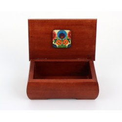 Drewniana szkatułka łowicka  folk Tradycja i Elegancja w Twoim Domu