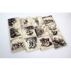 Świąteczna podkładka 9x9 cm pod kubek lub świeczkę różne wzory