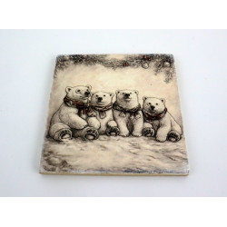 Świąteczna podkładka 9x9 cm pod kubek lub świeczkę różne wzory