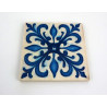 Drewniane podkładki pod kubki zestaw 6 szt  Azulejos 9x9 cm niebieskie