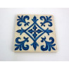 Drewniane podkładki pod kubki zestaw 6 szt  Azulejos 9x9 cm niebieskie
