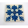 Drewniane podkładki pod kubki zestaw 6 szt  Azulejos 9x9 cm niebieskie