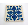 Drewniane podkładki pod kubki zestaw 6 szt  Azulejos 9x9 cm niebieskie