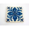 Drewniane podkładki pod kubki zestaw 6 szt  Azulejos 9x9 cm niebieskie