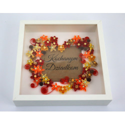 Ramka „Kochanym Dziadkom” – prezent handmade quilling