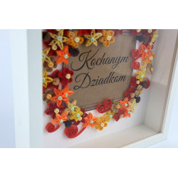 Ramka „Kochanym Dziadkom” – prezent handmade quilling