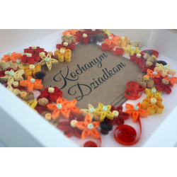 Ramka „Kochanym Dziadkom” – prezent handmade quilling