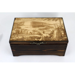 Skrzynka Arka Noego 20×30 – rycina wg Emmerich, orzech ciemny