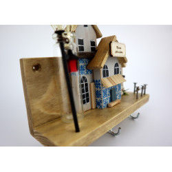 Premium domek na klucze z wazonikiem i azulejos – dekoracja ścienna