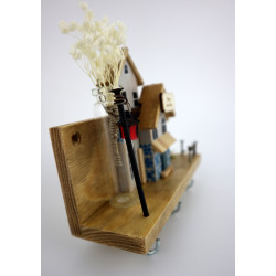 Premium domek na klucze z wazonikiem i azulejos – dekoracja ścienna