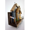 Premium wieszak na klucze Home Sweet Home – drewniane domki