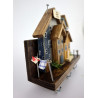 Premium wieszak na klucze Home Sweet Home – drewniane domki