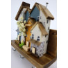 Premium wieszak na klucze z domkami, azulejos i gipsówką