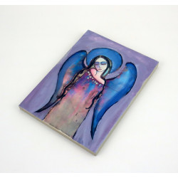 Obraz anioła na desce ze sklejki – ręcznie wykonana dekoracja