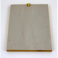 Obraz anioła z kwiatami na desce – dekoracja handmade  Meta opis