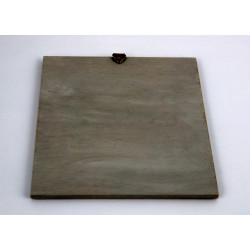 Kwadratowy obraz anioła z makami na sklejce – handmade