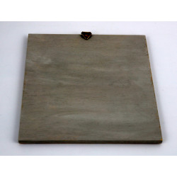 Kwadratowy obraz anioła z makami na sklejce – handmade