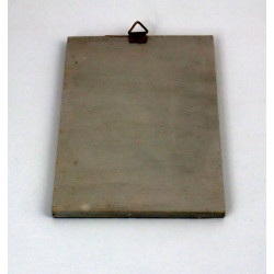 Obraz anioła z różą na desce – dekoracja ścienna handmade