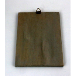 Ręcznie malowany anioł na sklejce 13x8 cm dekoracja handmade