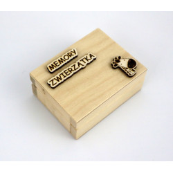 Gra memory ze zwierzątkami w drewnianym pudełku a'la Montessori