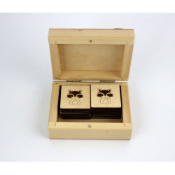 Gra memory ze zwierzątkami w drewnianym pudełku a'la Montessori