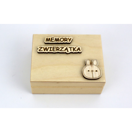 Gra memory ze zwierzątkami w drewnianym pudełku a'la Montessori