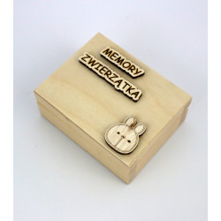 Gra memory ze zwierzątkami w drewnianym pudełku a'la Montessori