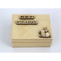 Gra memory Wielkanoc w drewnianym pudełku a'la Montessori