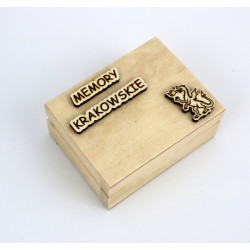 Gra memory krakowskie w drewnianym pudełku Montessori  Meta opis