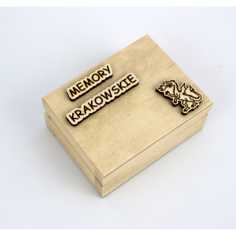 Gra memory krakowskie w drewnianym pudełku Montessori  Meta opis