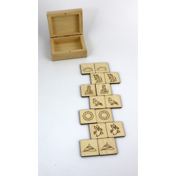 Gra memory krakowskie w drewnianym pudełku Montessori  Meta opis
