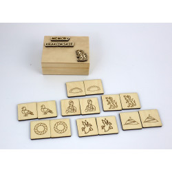 Gra memory krakowskie w drewnianym pudełku Montessori  Meta opis