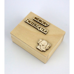 Gra memory ze zwierzątkami w drewnianym pudełku a'la Montessori