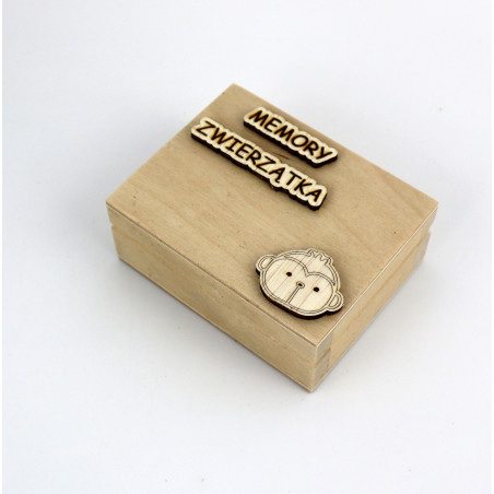 Gra memory ze zwierzątkami w drewnianym pudełku a'la Montessori