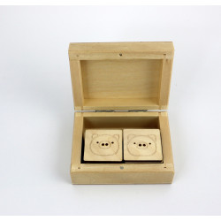 Gra memory ze zwierzątkami w drewnianym pudełku a'la Montessori