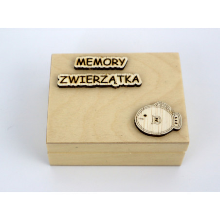 Gra memory ze zwierzątkami w drewnianym pudełku a'la Montessori