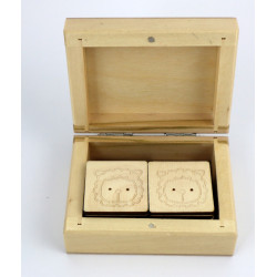 Gra memory ze zwierzątkami w drewnianym pudełku a'la Montessori